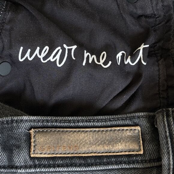 GRLFRND Tatum Mid-Rise Micro Boot Jeans Women Sz. 25 All Night Long Button Fly - Picture 8 of 16